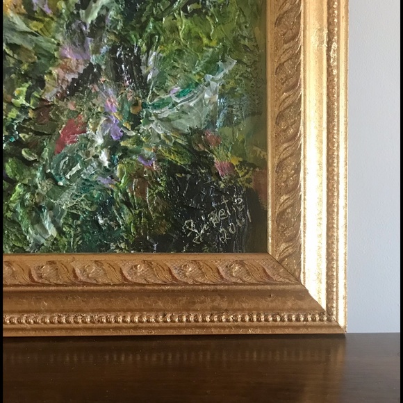 GINETTE CALLAWAY Acrylic Painting Gorgeous Frame 14X11 Color of Y… - Picture 7 of 10